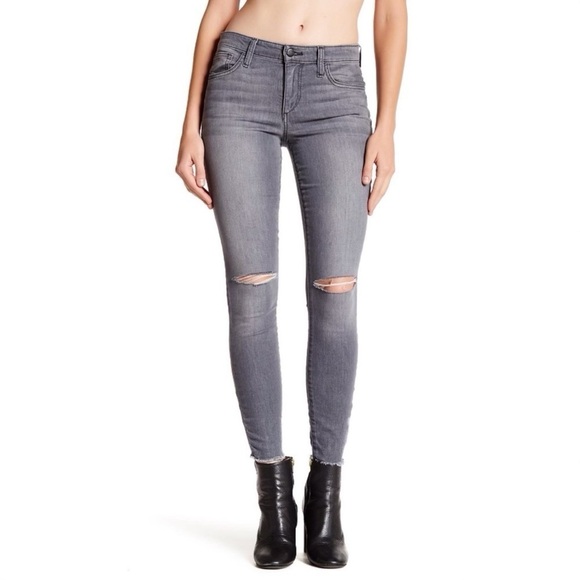Joe’s Jeans 29 (6) Lorelei Skinny Jeans Distressed Gray Women’s Frayed Hems - Picture 1 of 11